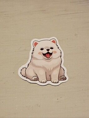 10/$10 Stickers Decal - Samoyed Puppy Kawaii Animal Sticker - Brand New